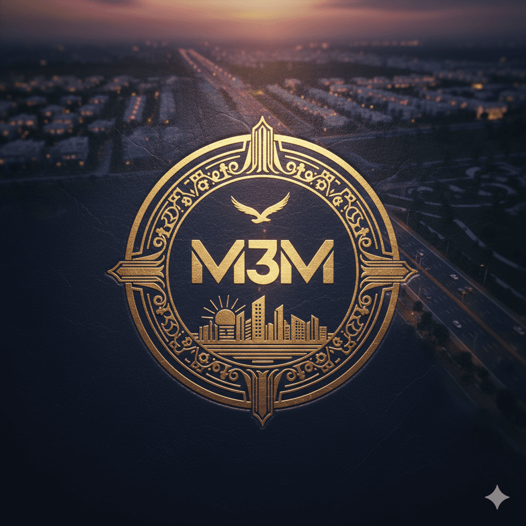 M3M brand gold seal symbolizing trust in Greater Noida plots development