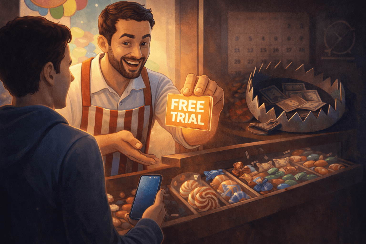 Free trial manipulation and trap