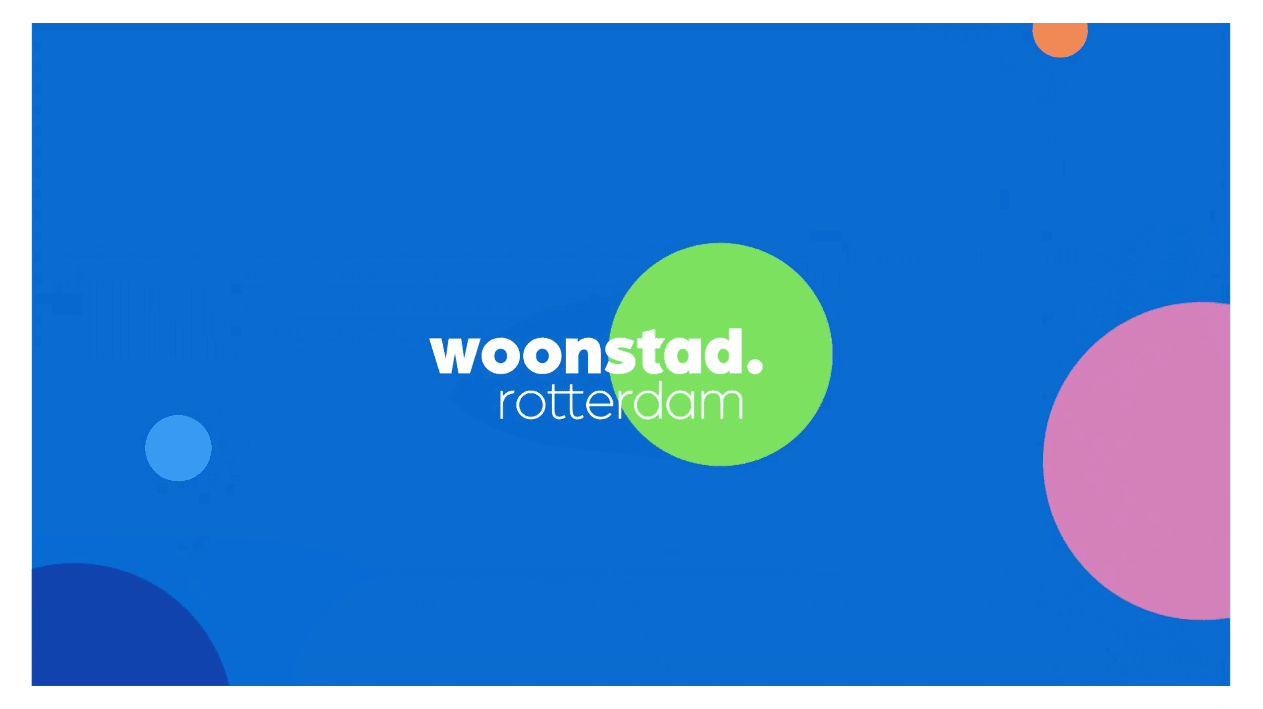 Woonstad Rotterdam — simple image showing the Woonstad Rotterdam logo against a blue background — Soda Studio case study