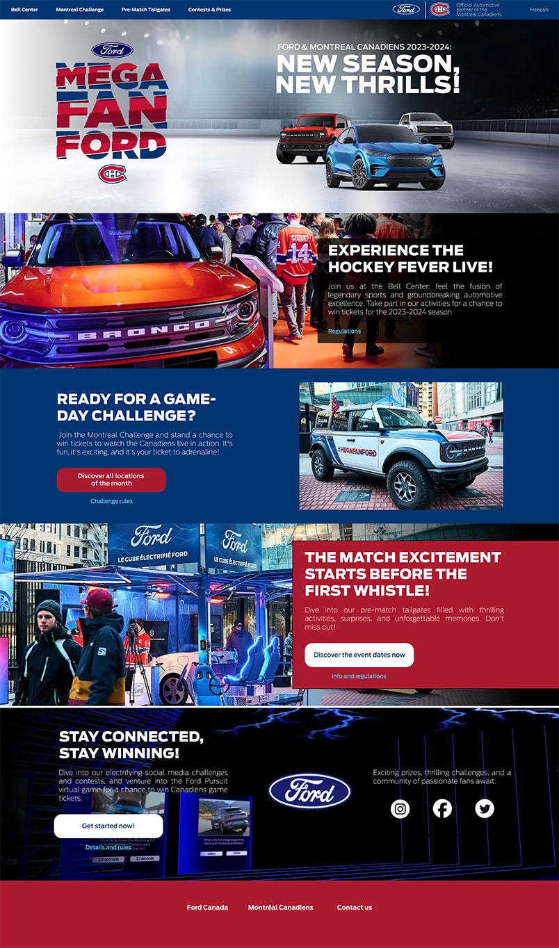 Megafanford landing page