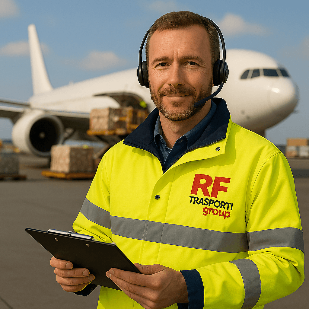 Delivery Woman holding package and smiling to the camera