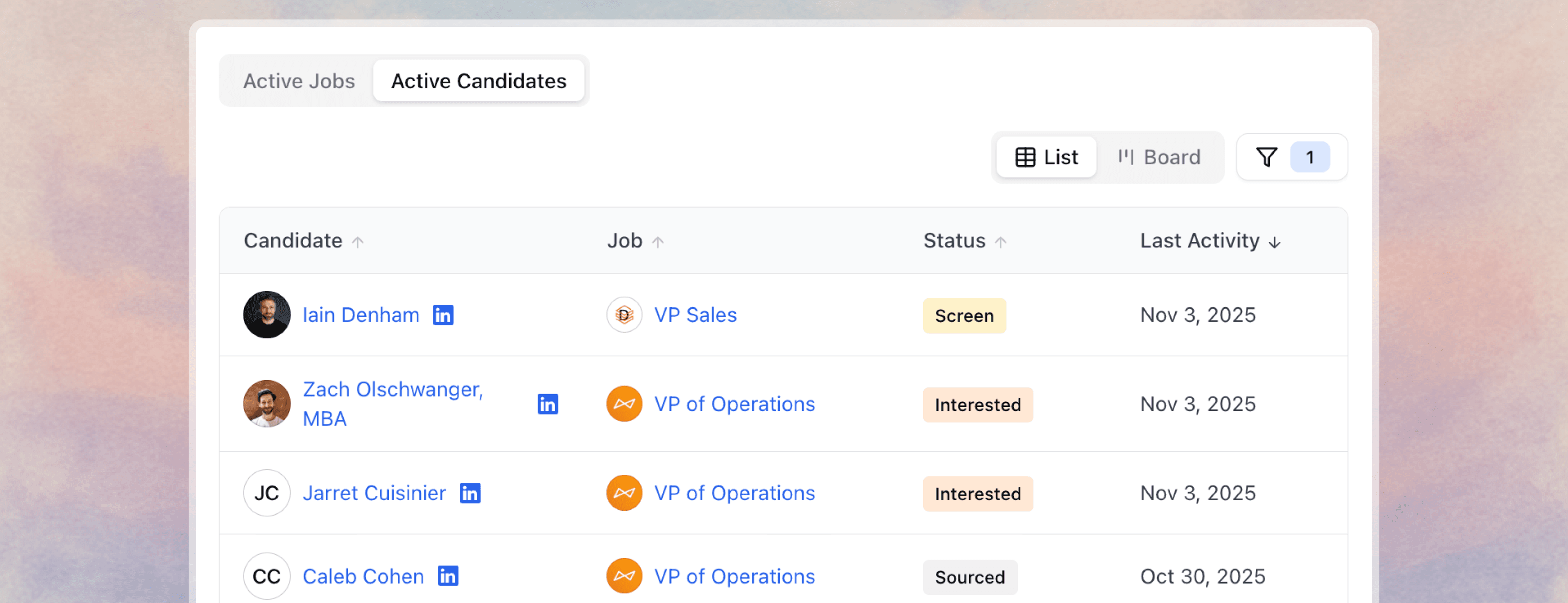 stardex ai ats + crm feature product update| active candidates view feature