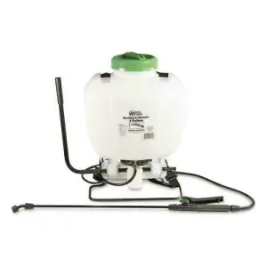 handheld sprayer with a long nozzle, hose, and adjustable strap