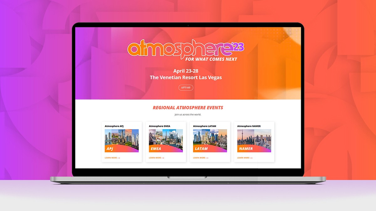 Aruba Atmosphere 2023 website splash page