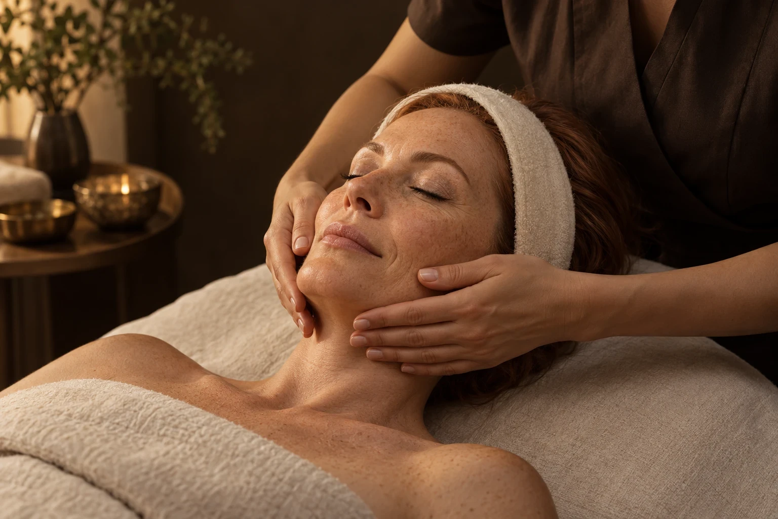 Manual facial massage