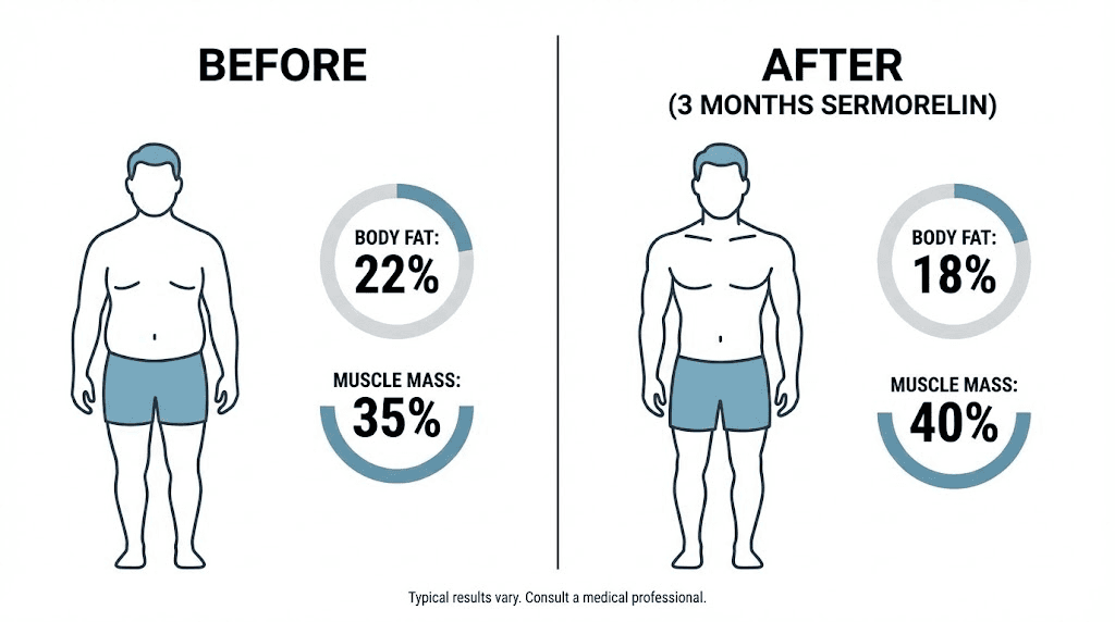 Typical sermorelin body composition changes at 3 months