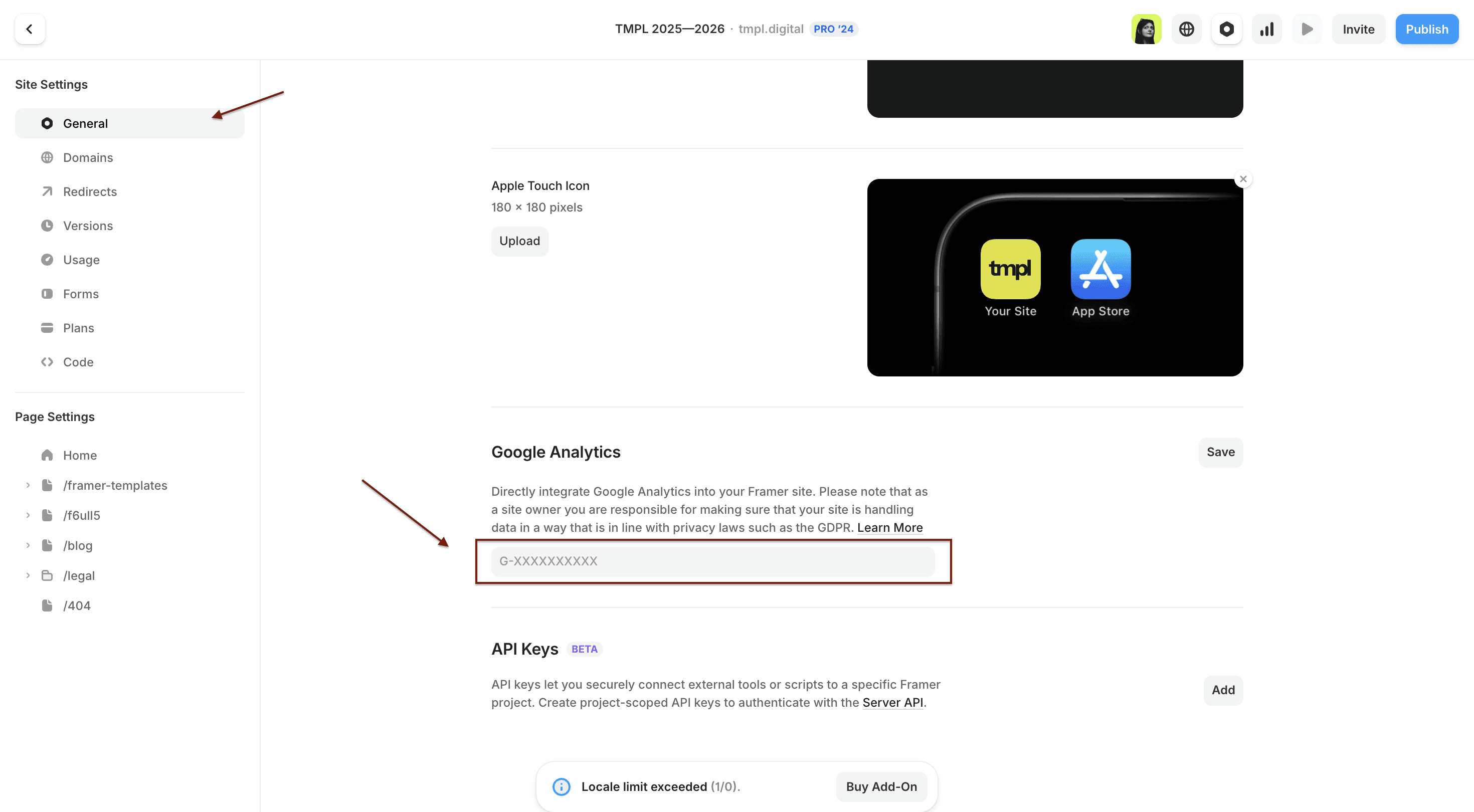 Add Google Analitics to Framer