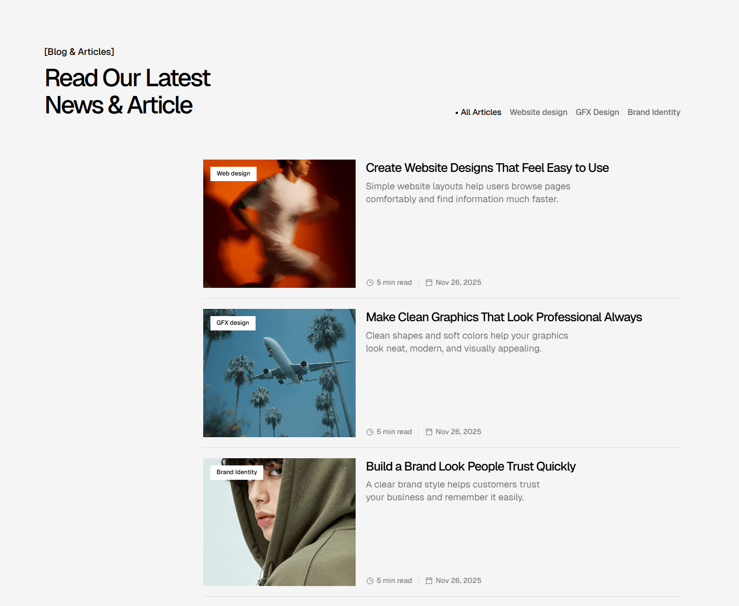 Framer Blog Index Component