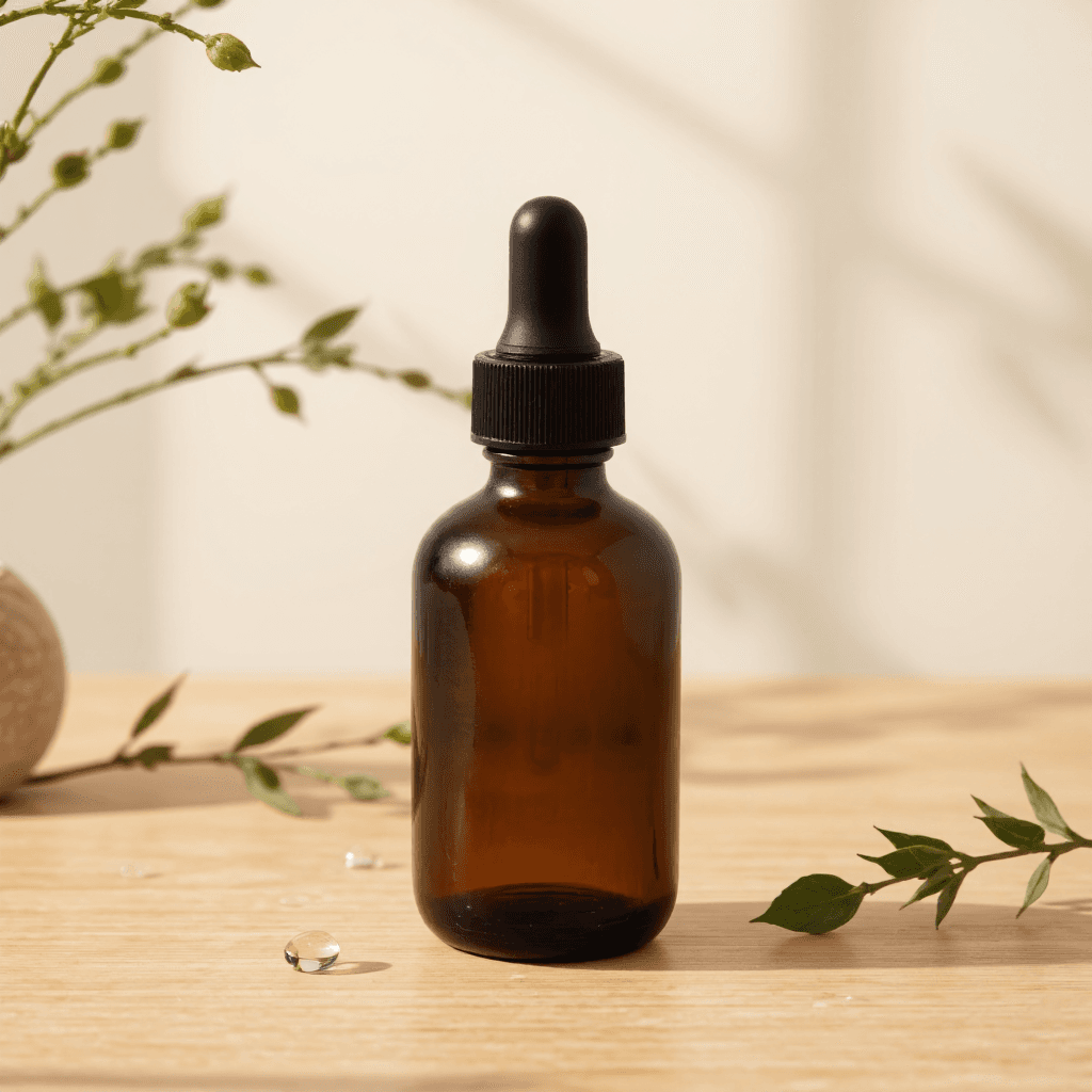 product photography of bottle of skincare product