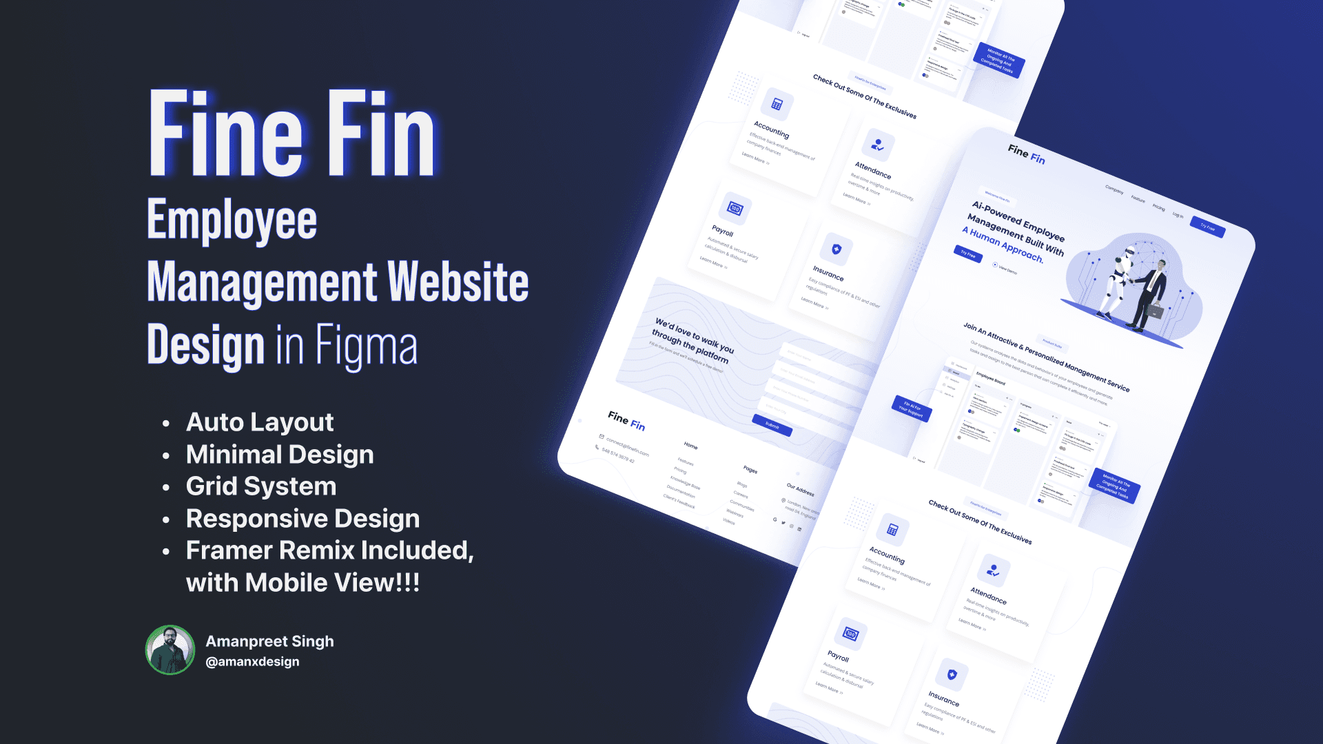 FineFin Employee Management Website Design 