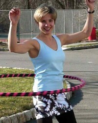Olga doing hula hoop