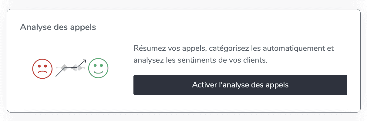 Activer l'analyse des appels