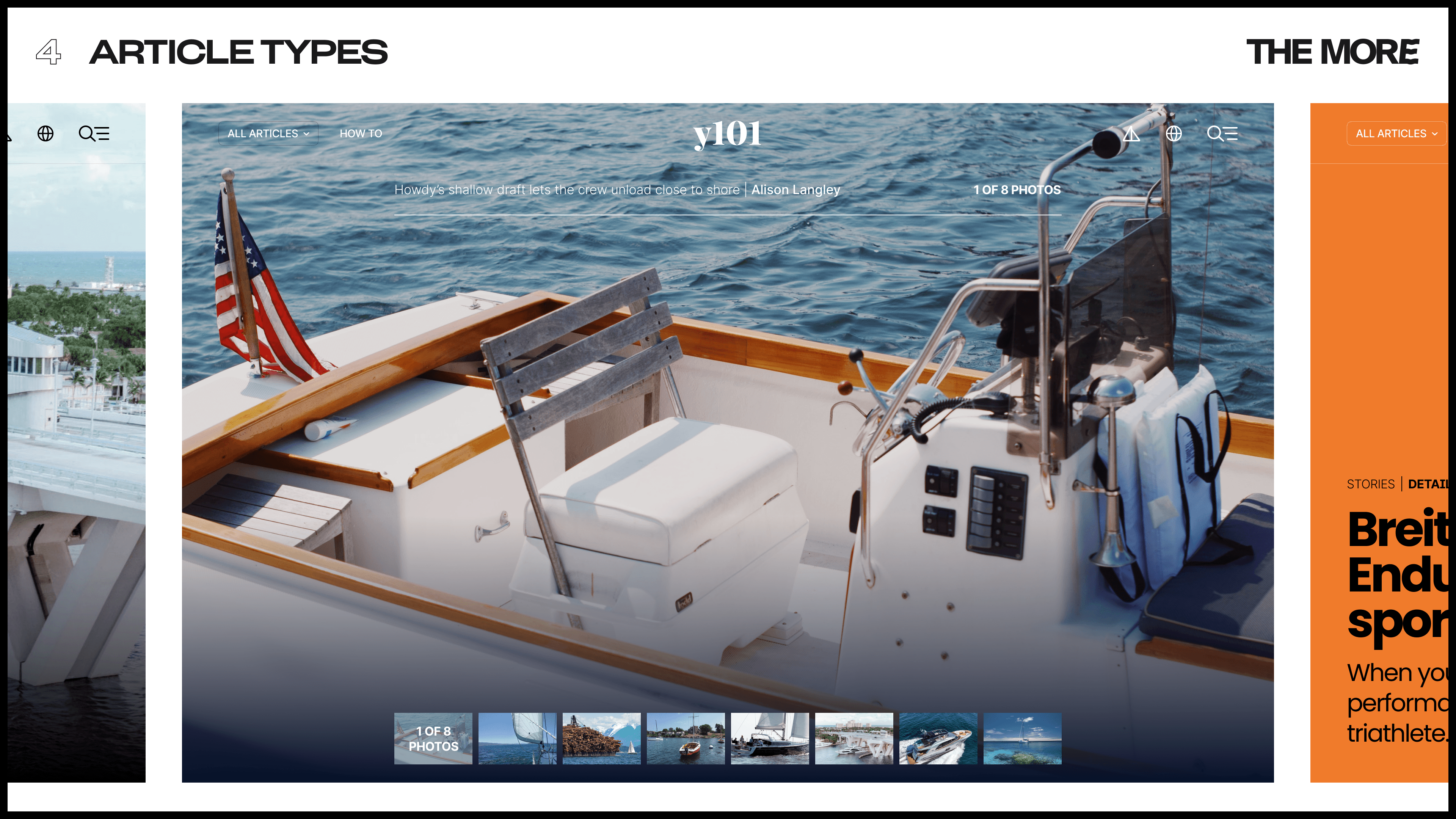 Examples of yacht magazine articles design