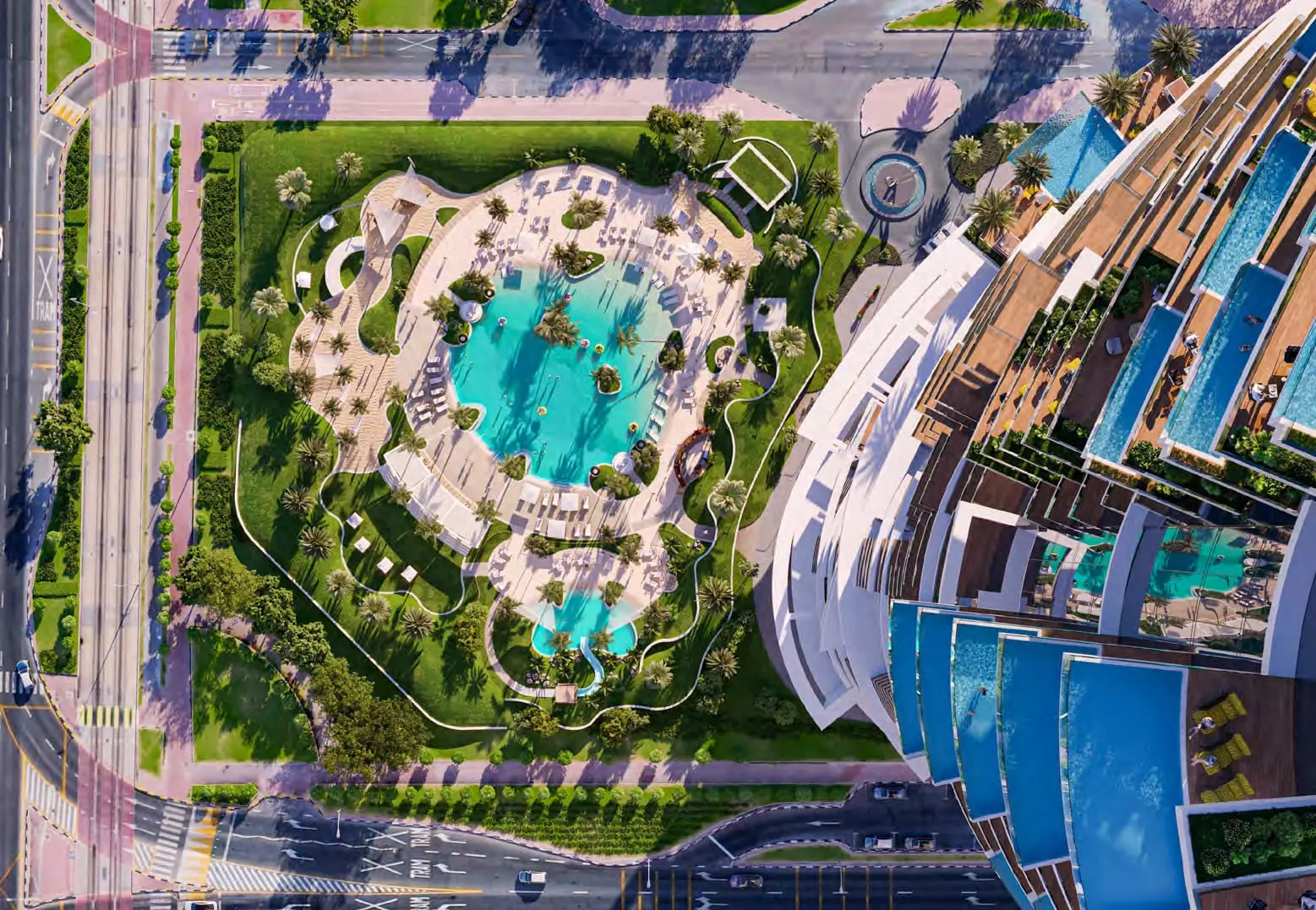 Cavalli tower by damac aerial view