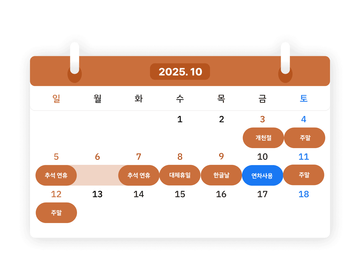 2025년 10월 연휴