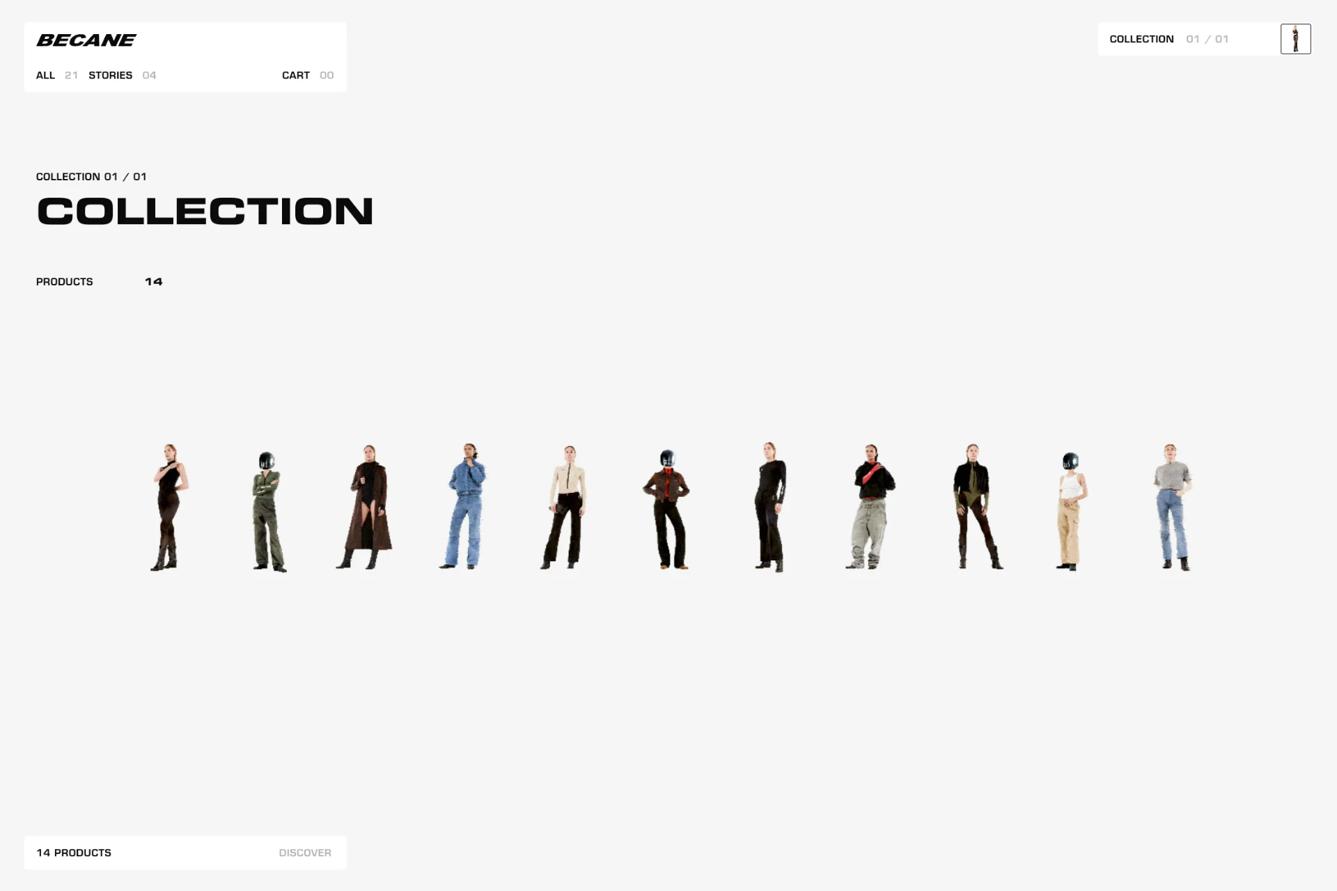 Screenshot of Becane Paris website