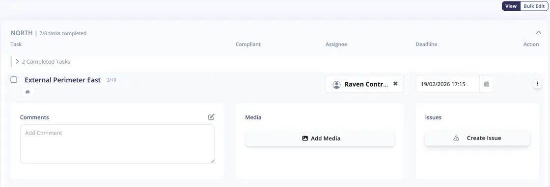 Checklist workflow overview