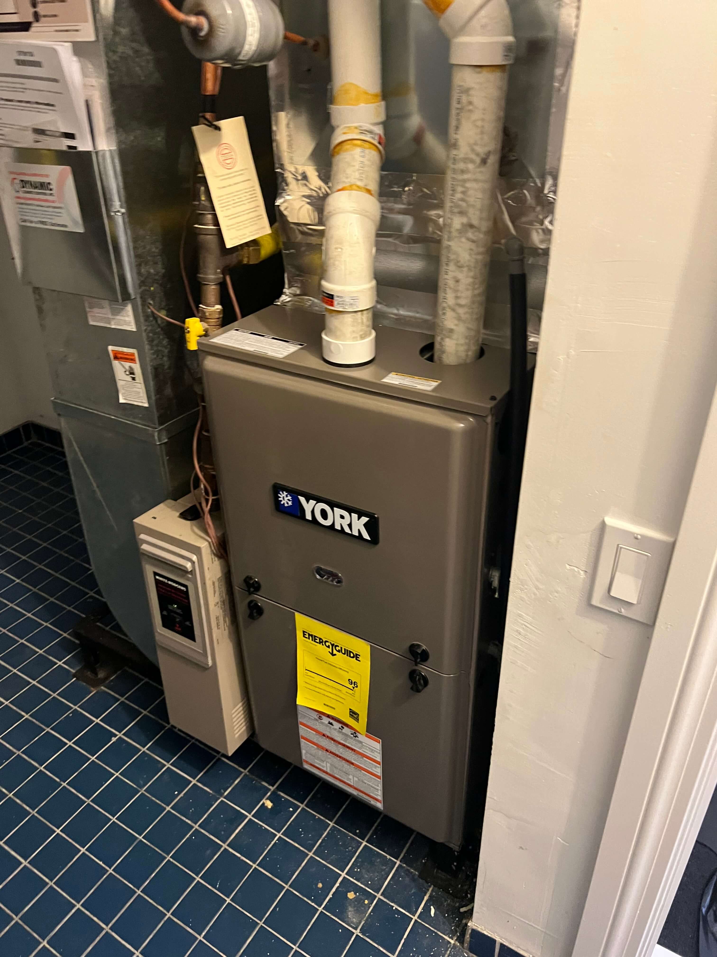 york furnace freshly installed in a mississauga home