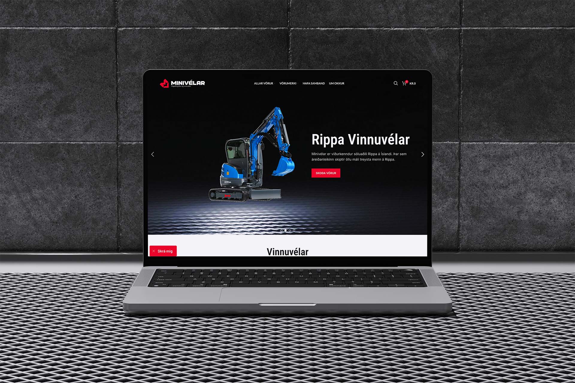 Hrumla clay laptop mockups gallery online store