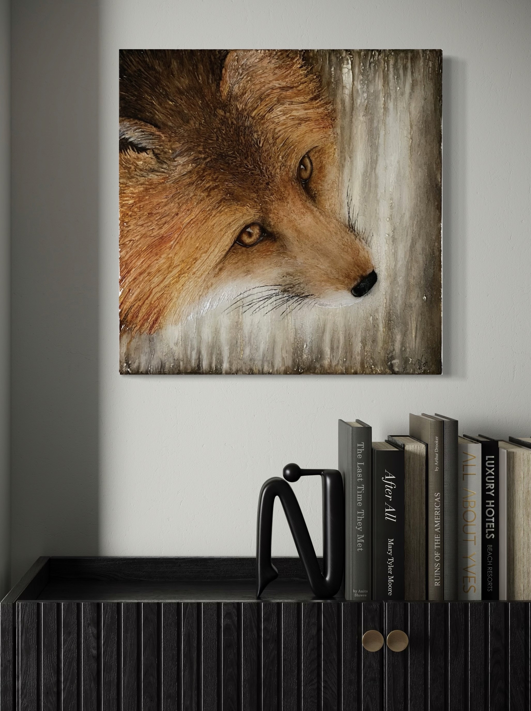 Toile avec un Renard dans un décors