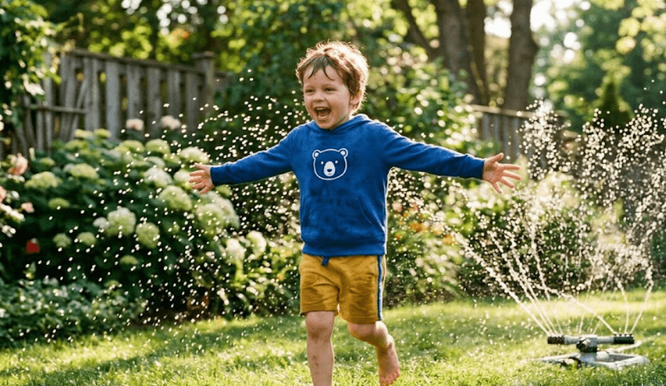 Child playing outdoors during summer camp at Little Einsteins Academy of Tampa