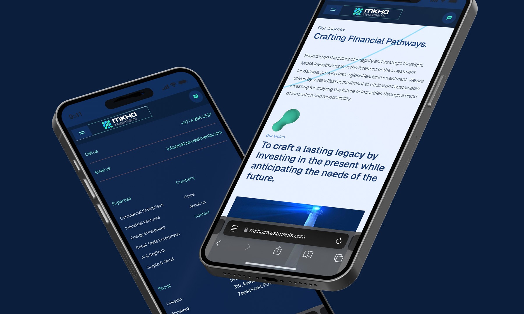 MKHA Investments desktop website