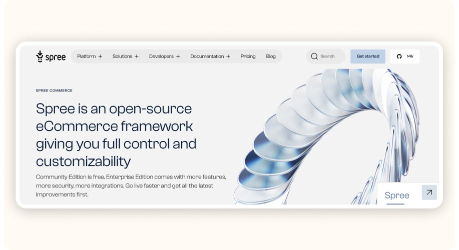 Spree Commerce Homepage