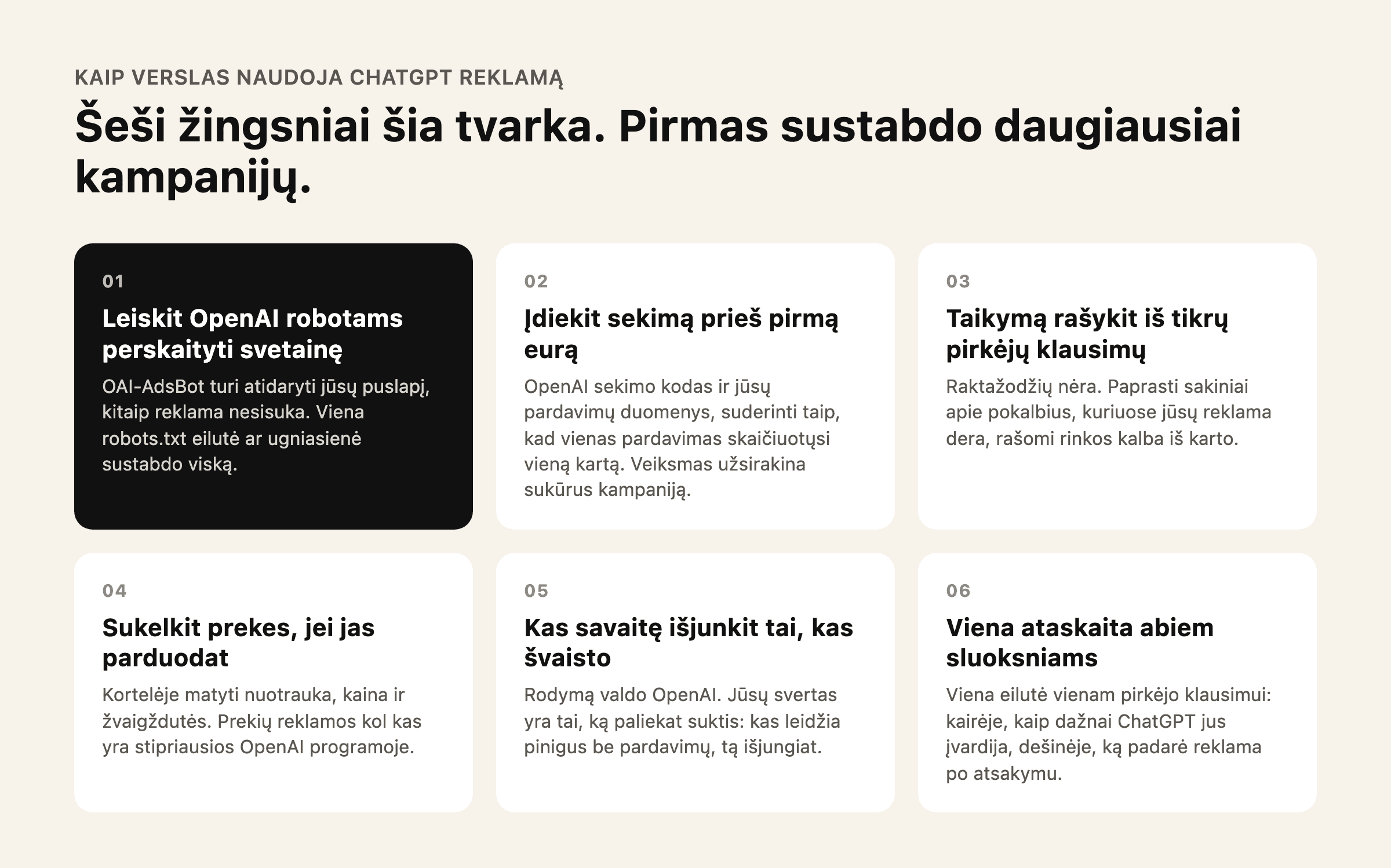 Šešių žingsnių schema nuo robotų prieigos iki vienos ataskaitos abiem sluoksniams