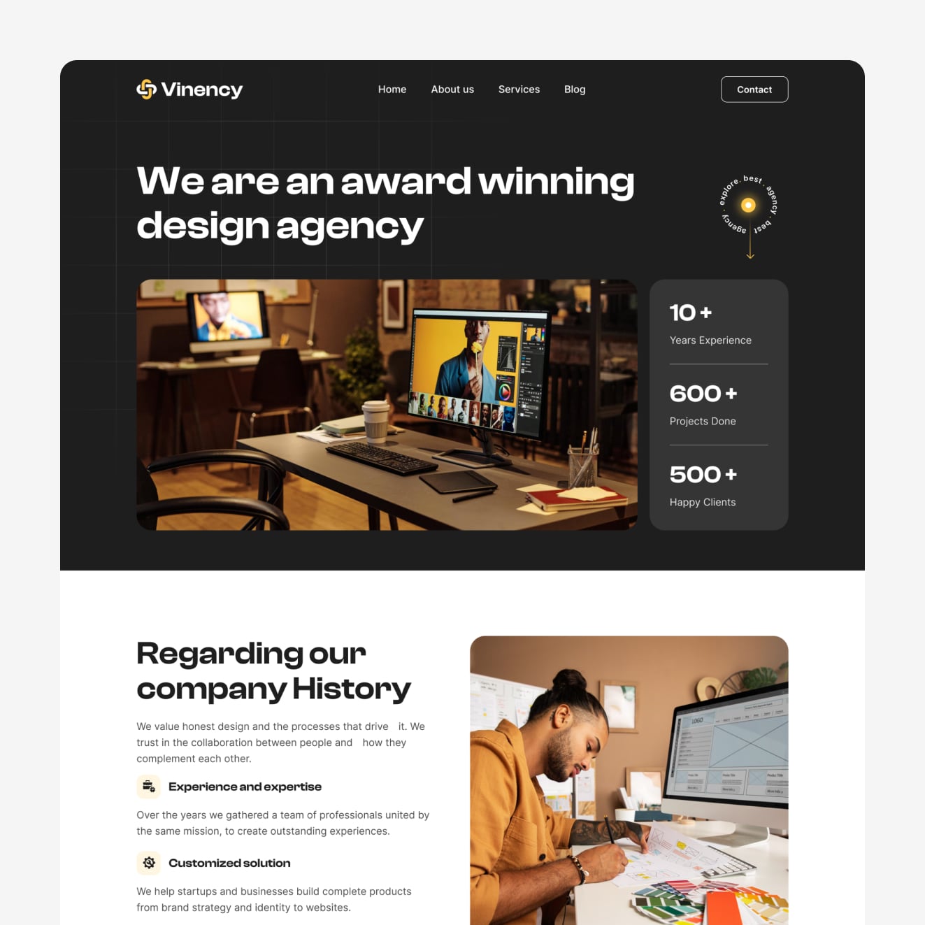 framer creative agency template