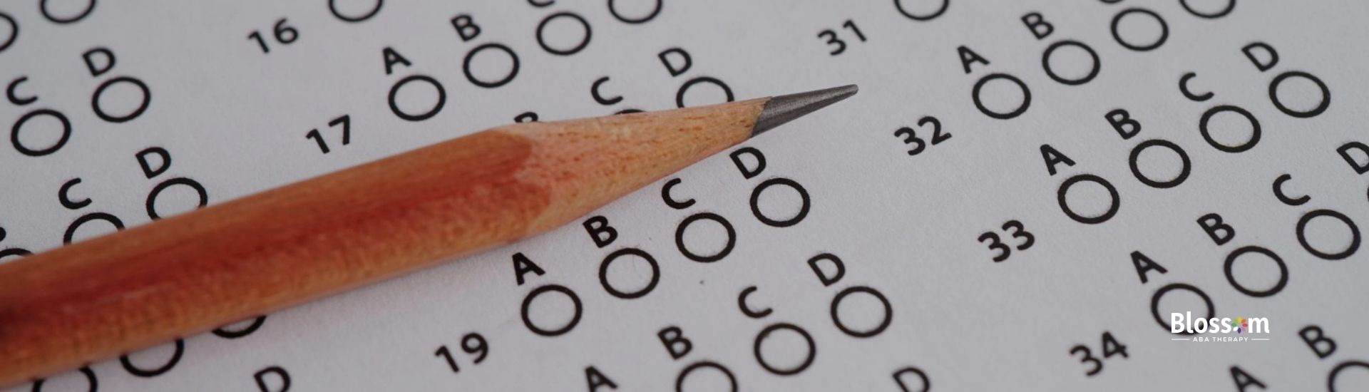 A close-up of a standardized test answer sheet.