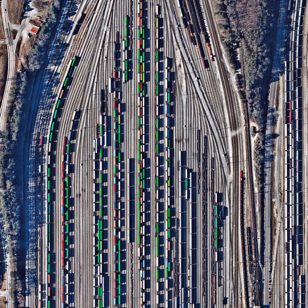 Grain storage silos and industrial facility