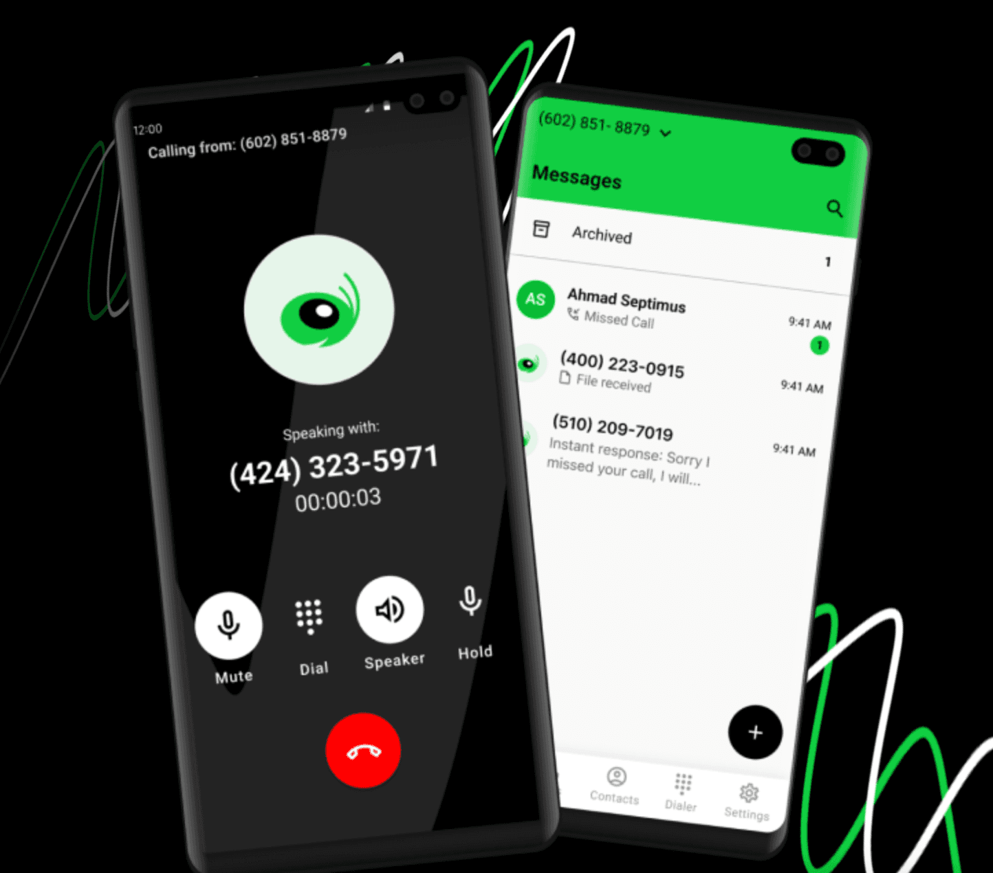 Grasshopper business phone interface