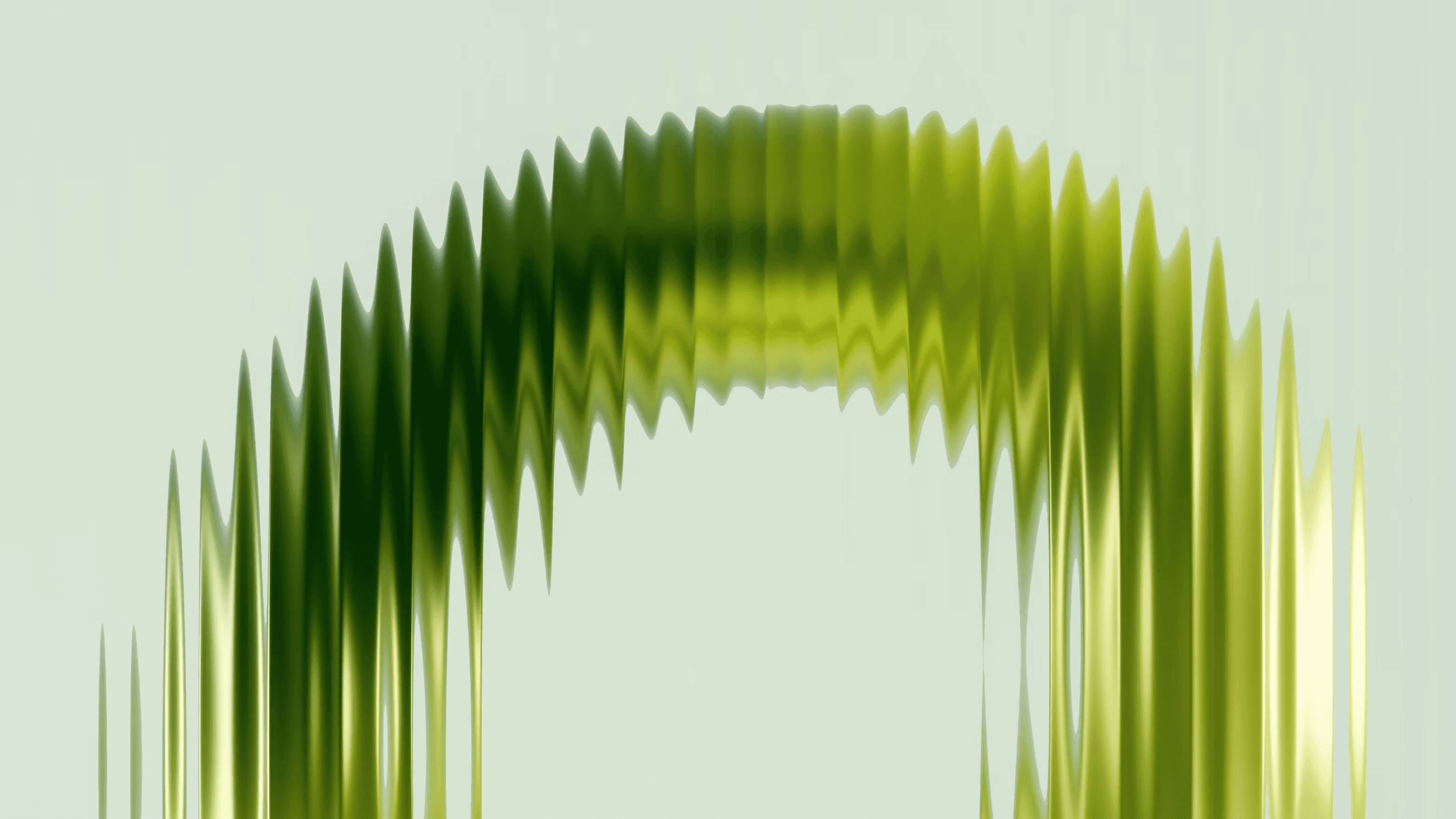 Abstract green curved wave pattern