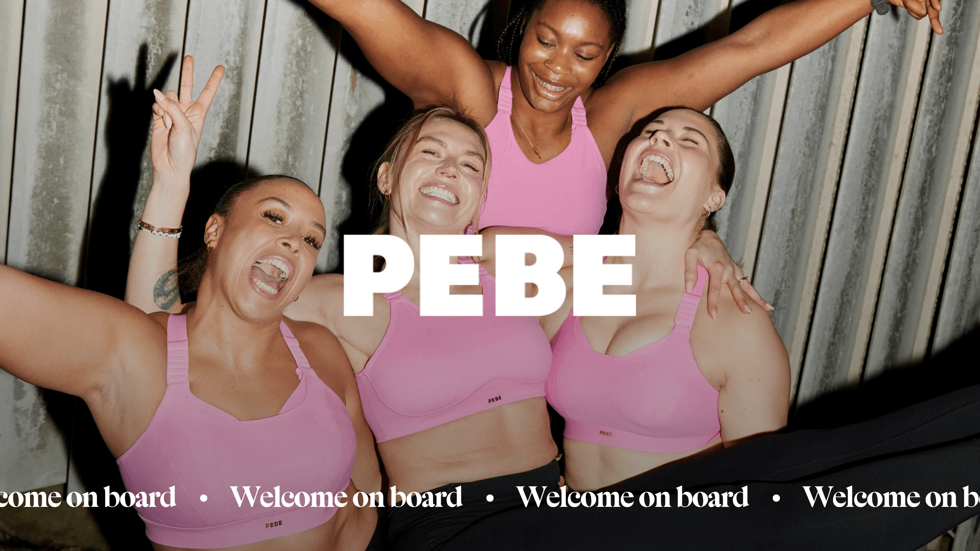 PEBE and Brarista partnership announcement - AI bra fitting chatbot for the UK's award winning sports bra brand