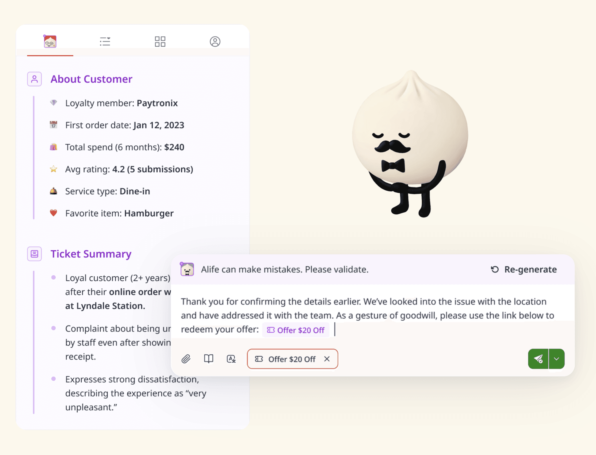 Momos AI Review Manager dashboard
