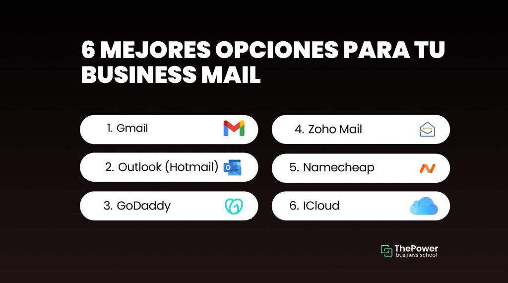 6 mejores opciones para tu bussiness mail