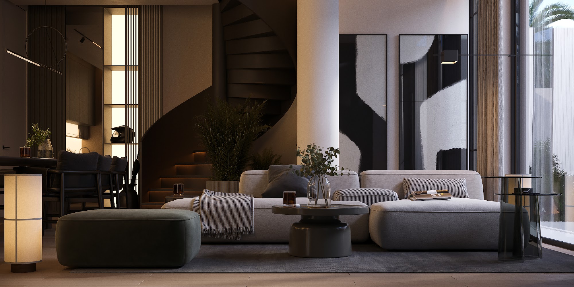 Complex 7 - 3BR Villa — гостиная, Laguna Complex 7, Canggu