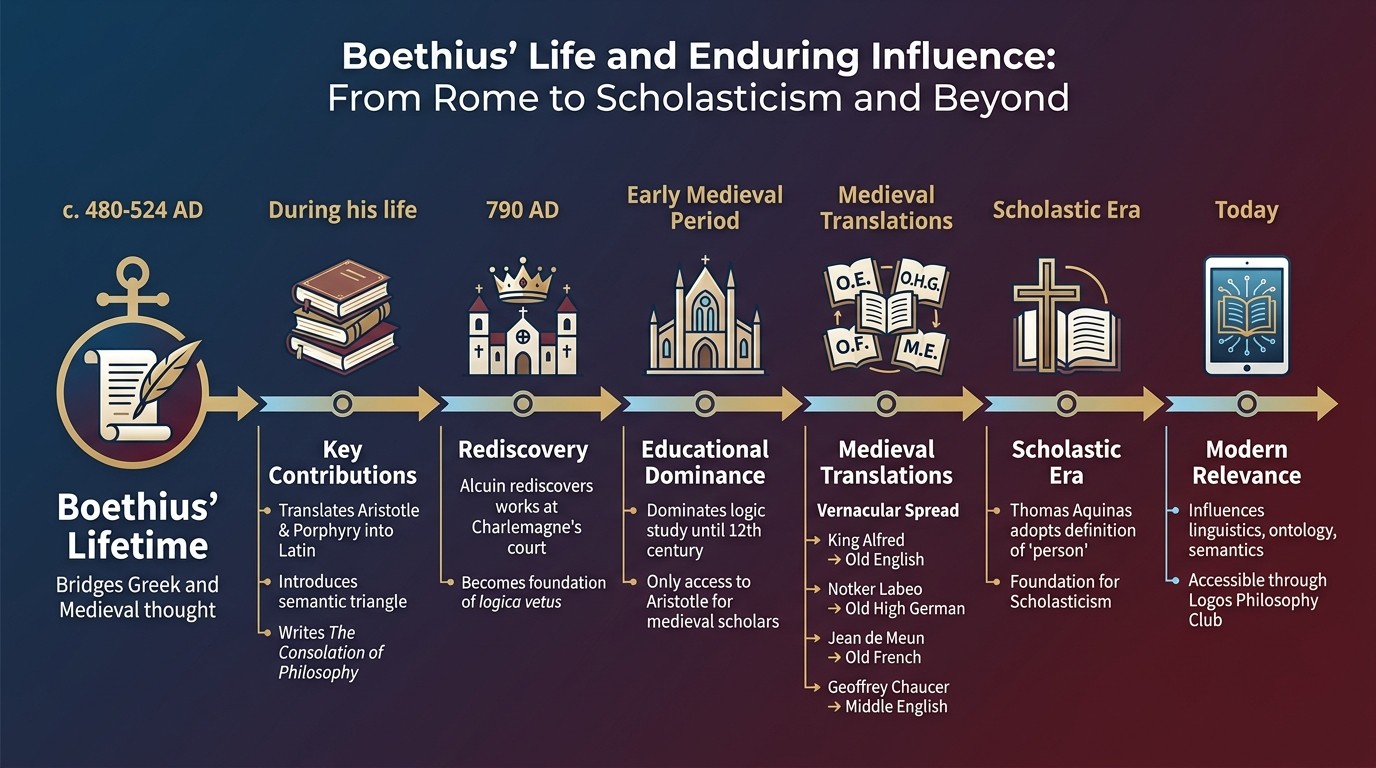 Boethius' Influence Timeline: From Ancient Rome to Medieval Europe