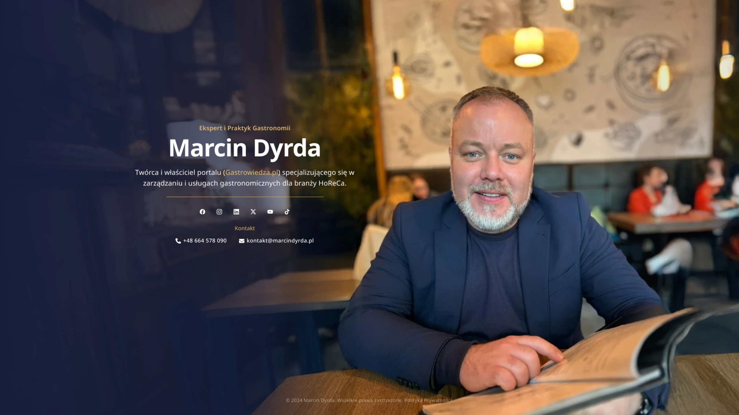 Marcin Dyrda Home Page Desktop