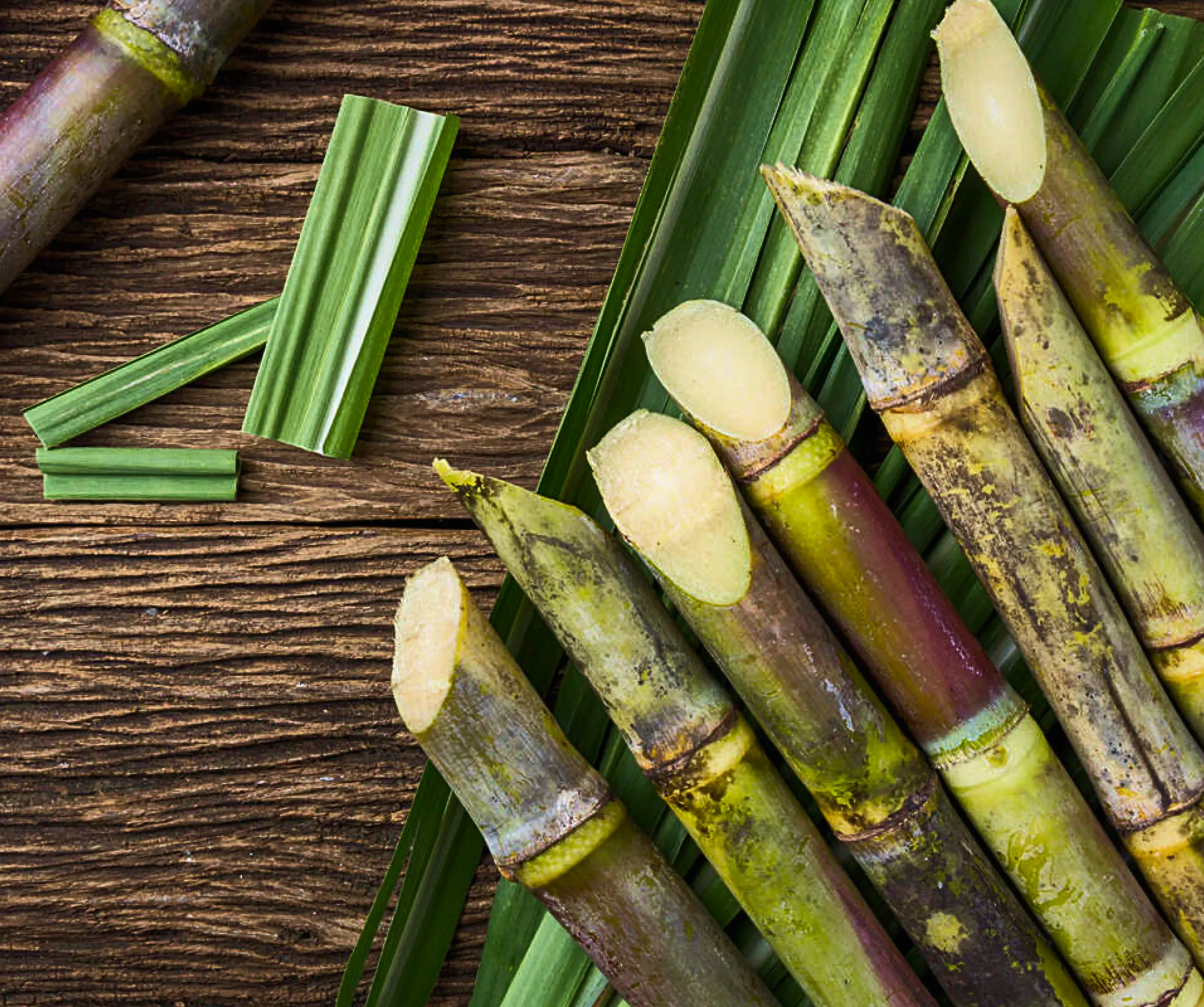 sugarcane kept on a table