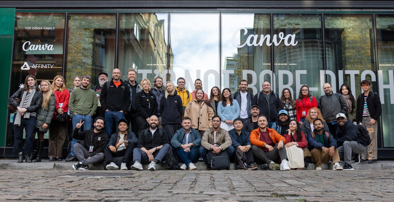 an outdoor team photoshoot