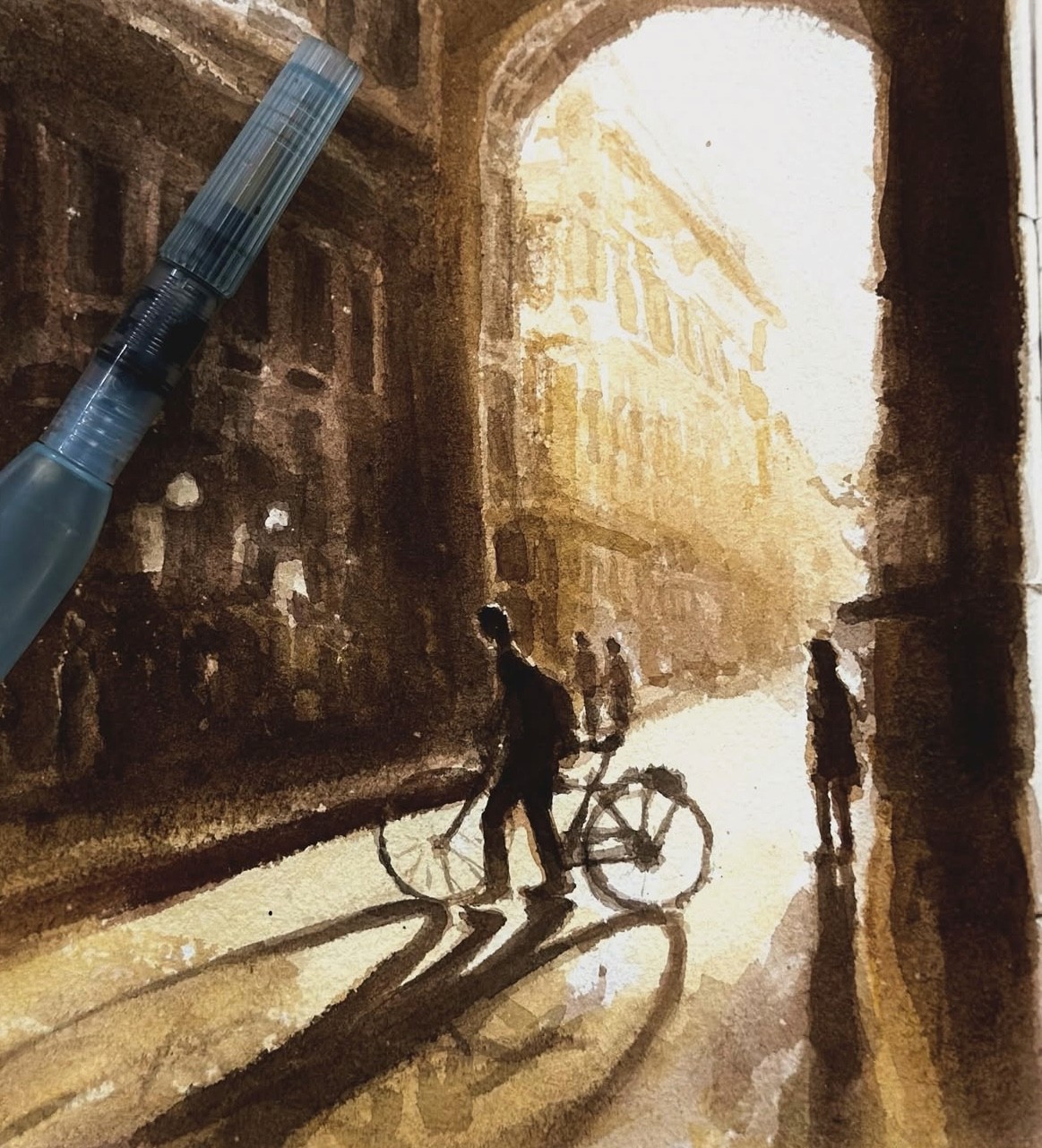 people in a large building with Tate Modern in the background