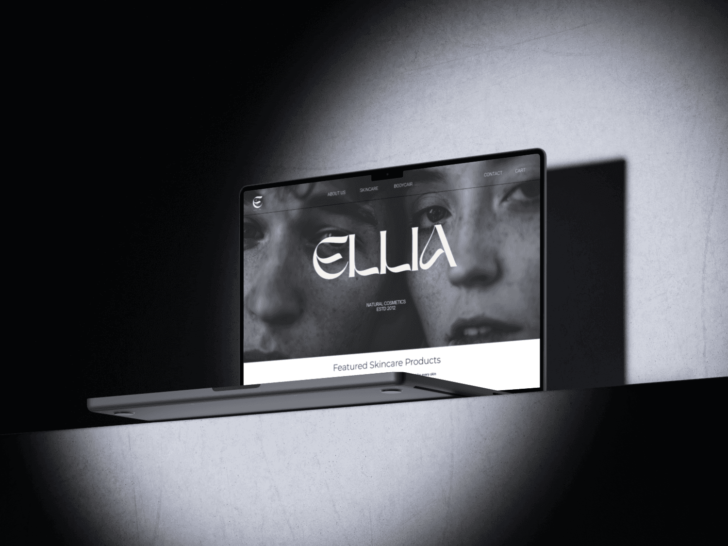 Minimalist coffee can design in hand – black and white packaging with bold typography