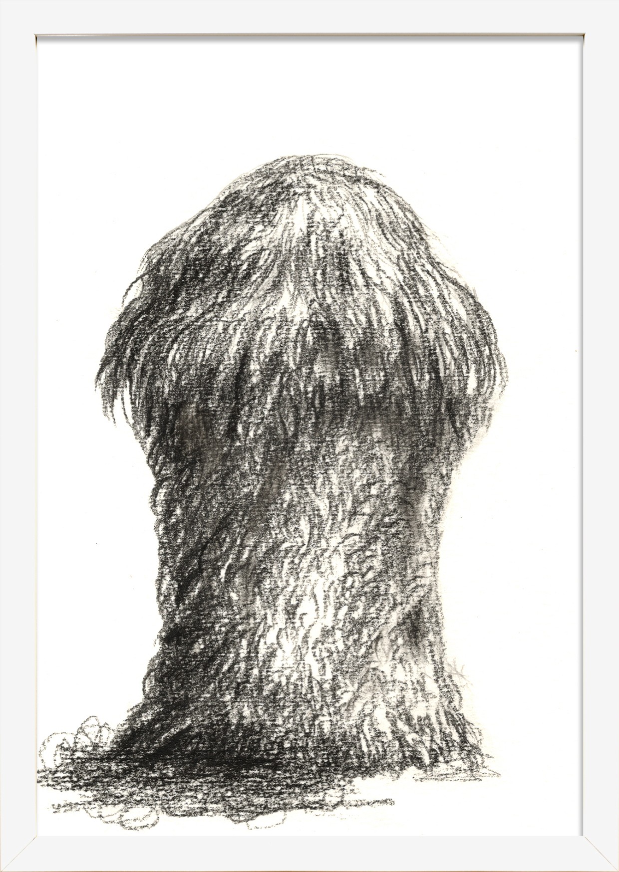 herd of sheep on road painting