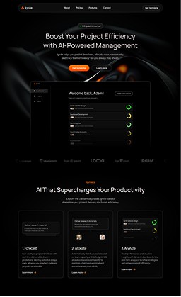 Ignite  Framer Website Template Homepage 