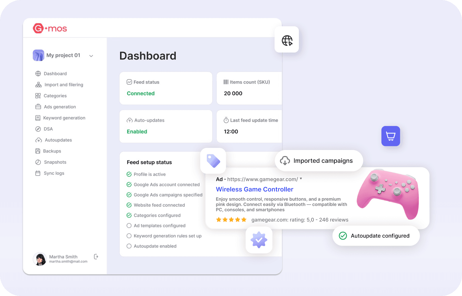 G-MOS інтерфейс та приклад оголошення