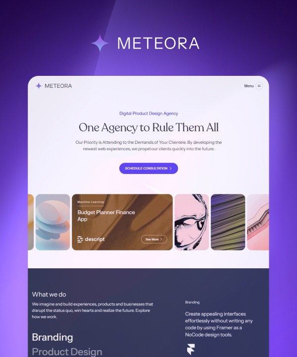 Agency Free Framer Template for Creatives