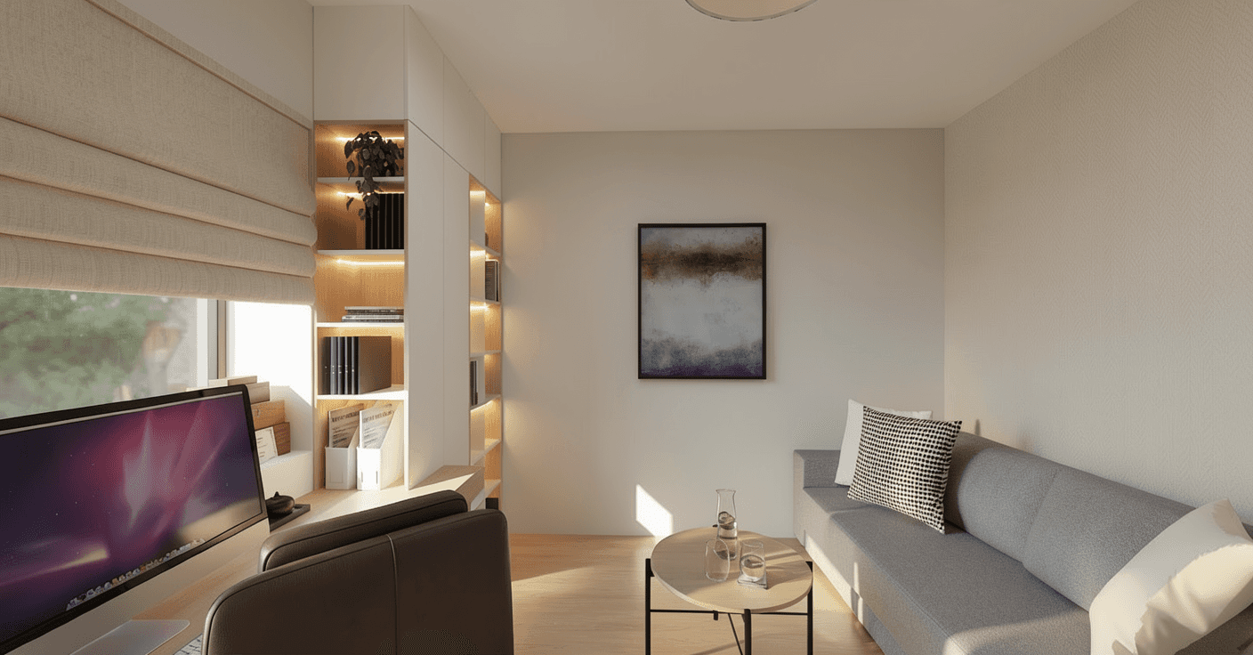 photo of dining table and chairs inside room