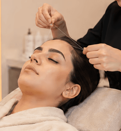 keratin treated hair model