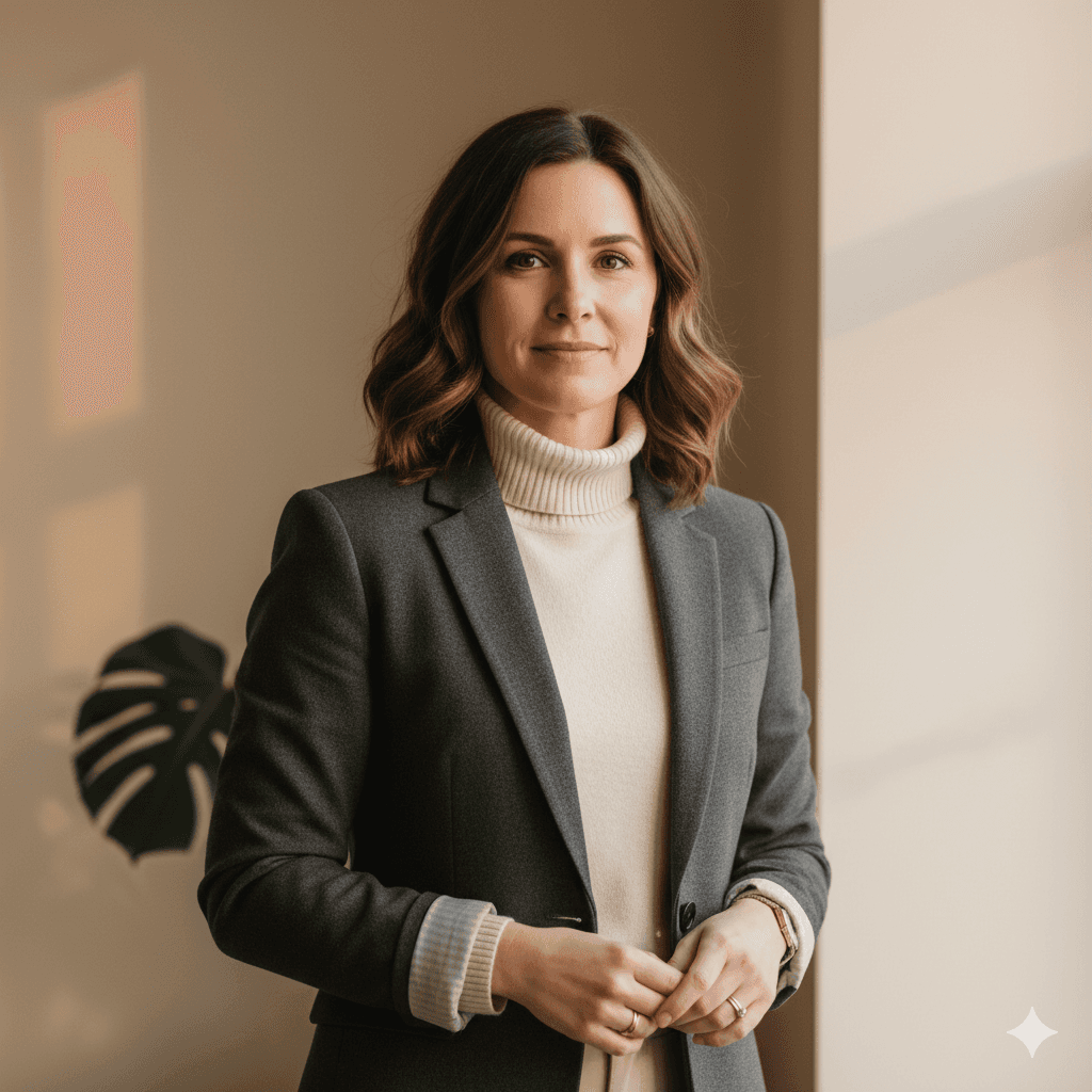 Man in glasses wearing a grey suit and blue tie, looking calmly at the camera.